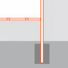 GMS® FENCE mit Betoneinzelfundament