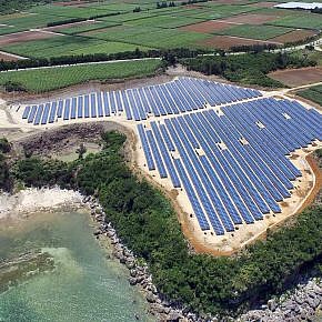The power plant is located on an island in the East China Sea